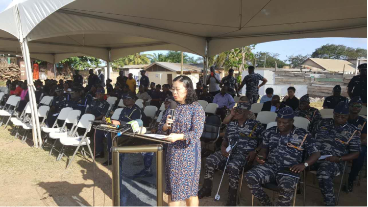 Chinese Ambassador to Ghana Sun Baohong attended the ceremony of donating motorcycles to Tema Police by Sentuo Steel